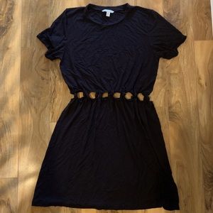 Black American Eagle Cutout Tee Dress